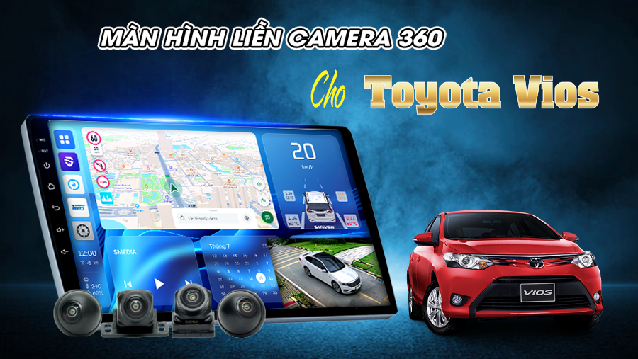 Lý do nên chọn màn hình liền camera cho xe Vios?