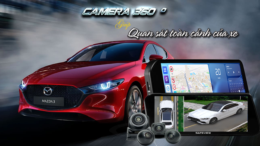 Màn hình liền camera 360 Safeview dành riêng cho Mazda 3 2020+